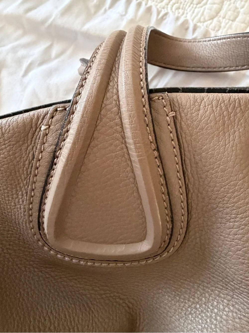 Givenchy Taupe Brown Nightingale Soft Leather Shoulder Bag